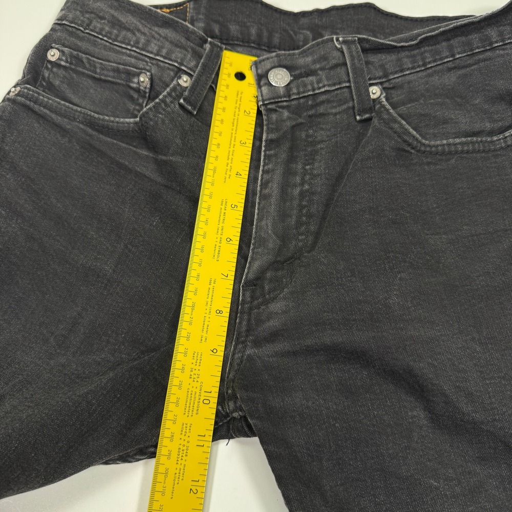 Levi's 511 Jeans Mens 34x30 Fit 32x28 Black Faded Denim Straight Grunge Skate - Picture 12 of 14